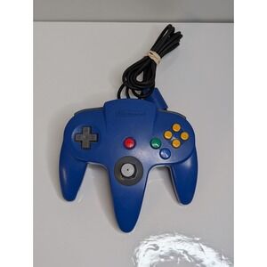 Nintendo N64 Controller Blue OEM Repaired Tight Stick  - Authentic